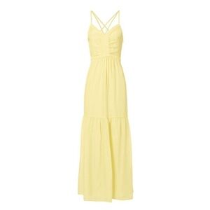 INTERMIX Chelsea Butter Yellow Silk Chiffon Maxi Dress Size 0